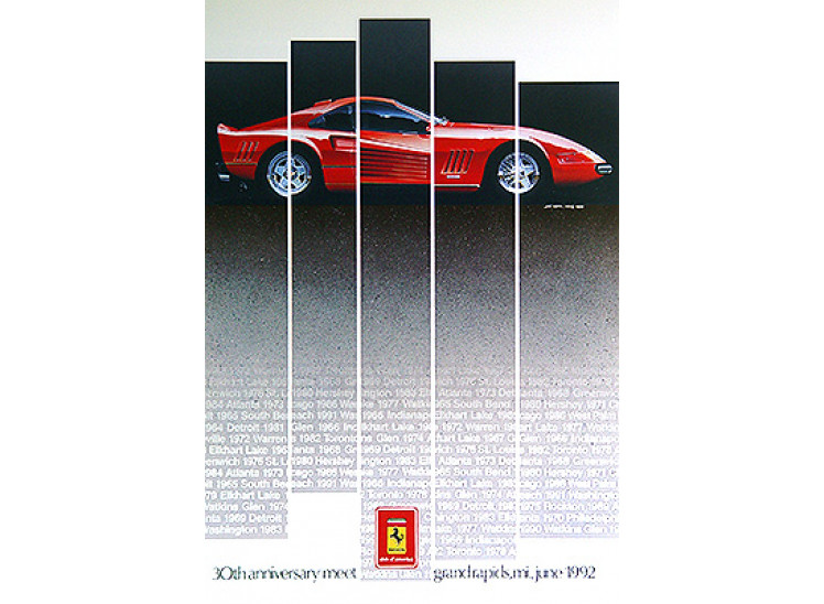 POSTER:  Ferrari Club of America 1992
